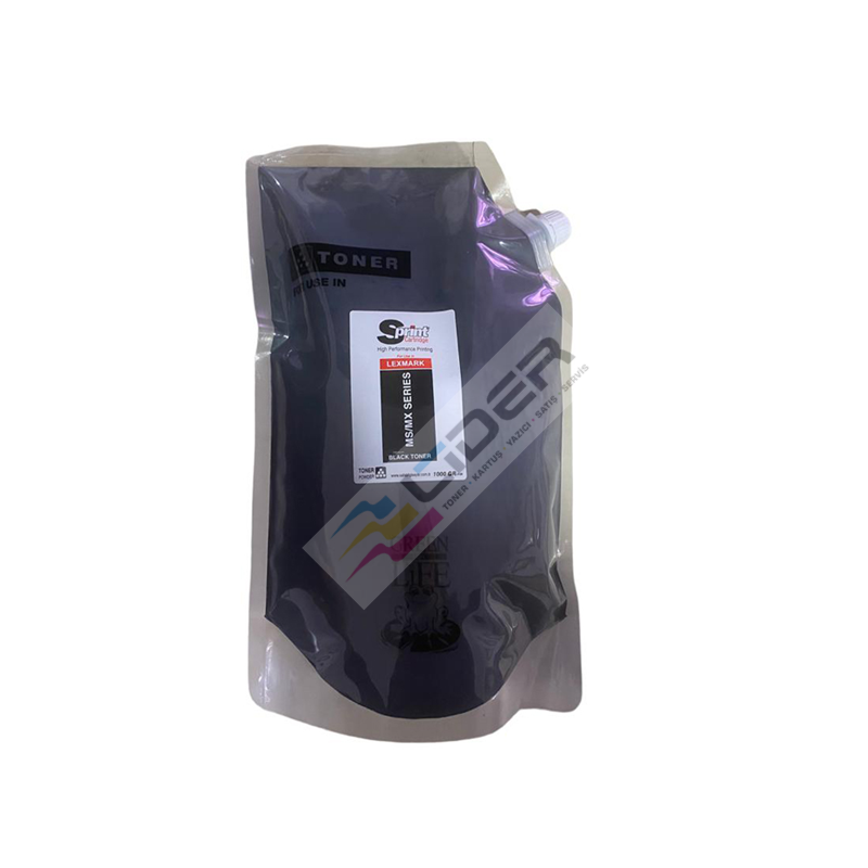 S PRINT LEXMARK MS / MX ÜNİVERSAL TONER TOZU (1 KG) ⚫ SİYAH
