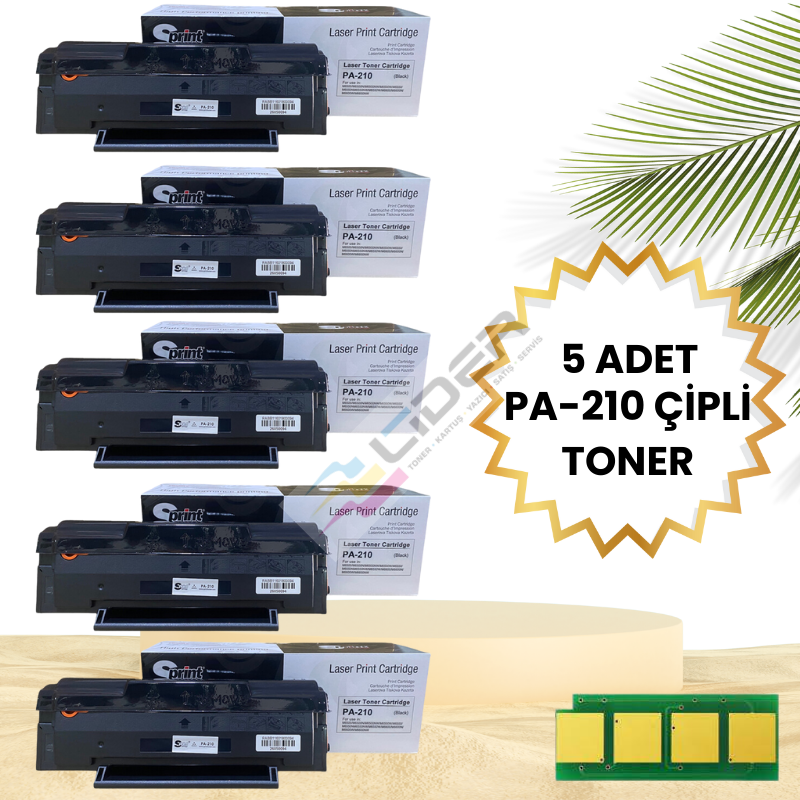 S PRINT PANTUM PA-210/PA-211 TONER (1.6K*) ÇİPLİ ✅ ÇOK AL AZ ÖDE 5 ADET