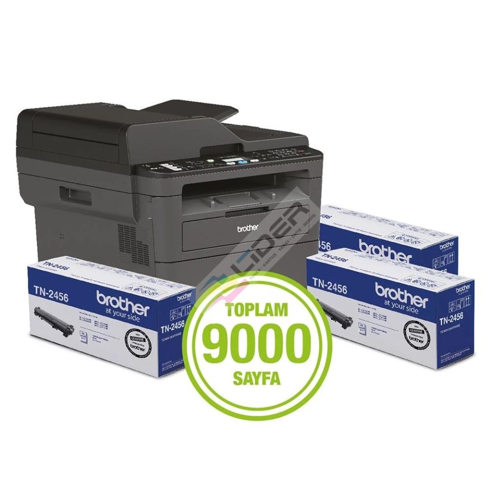 BROTHER MFC-L2716DW-FOTOKOPİ, TARAYICI, FAKS Wi-Fi MONO LAZER YAZICI+2 TONER