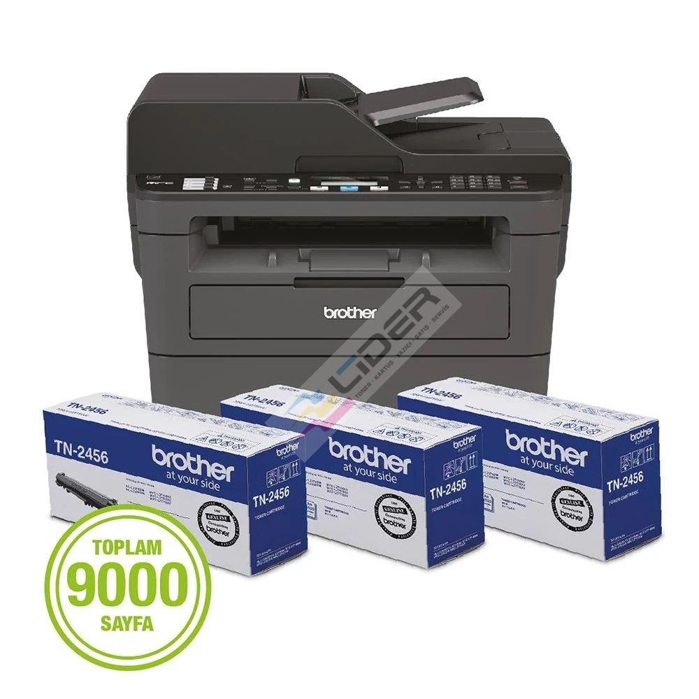 BROTHER MFC-L2716DW-FOTOKOPİ, TARAYICI, FAKS Wi-Fi MONO LAZER YAZICI+2 TONER
