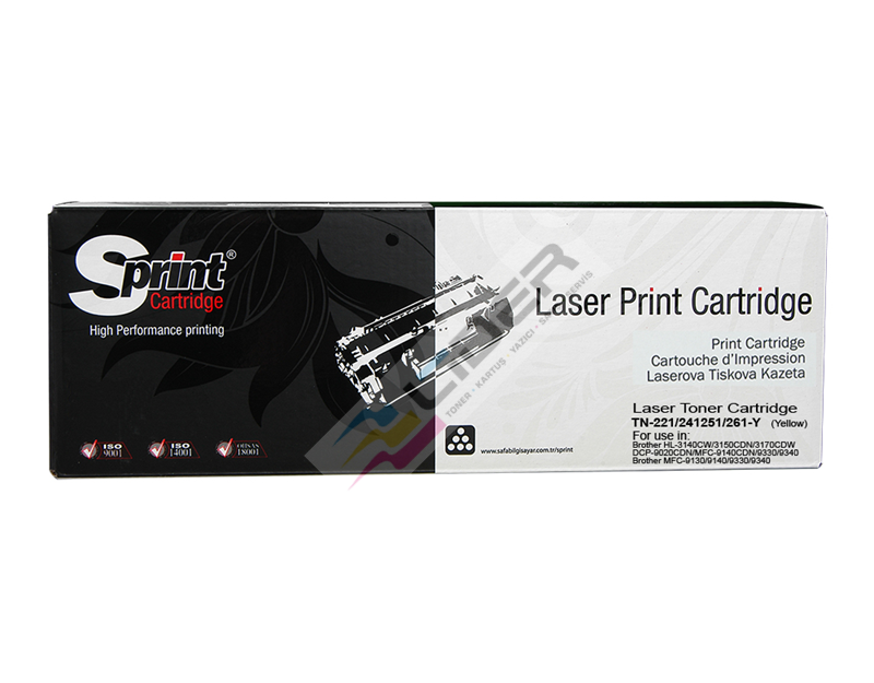 S PRINT TN-221/241/251/261/291 YELLOW TONER (1.4K*) ☀️