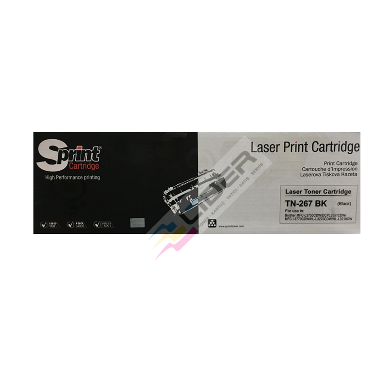 S PRINT TN-267 / TN-277 BLACK TONER (3K*) ⚫
