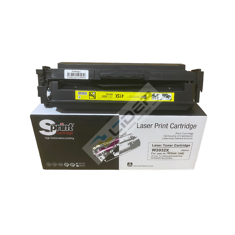 S PRINT HP  W2032X (415X) CANON CRG-055H YELLOW TONER - ÇİPSİZ⛔(6K*)