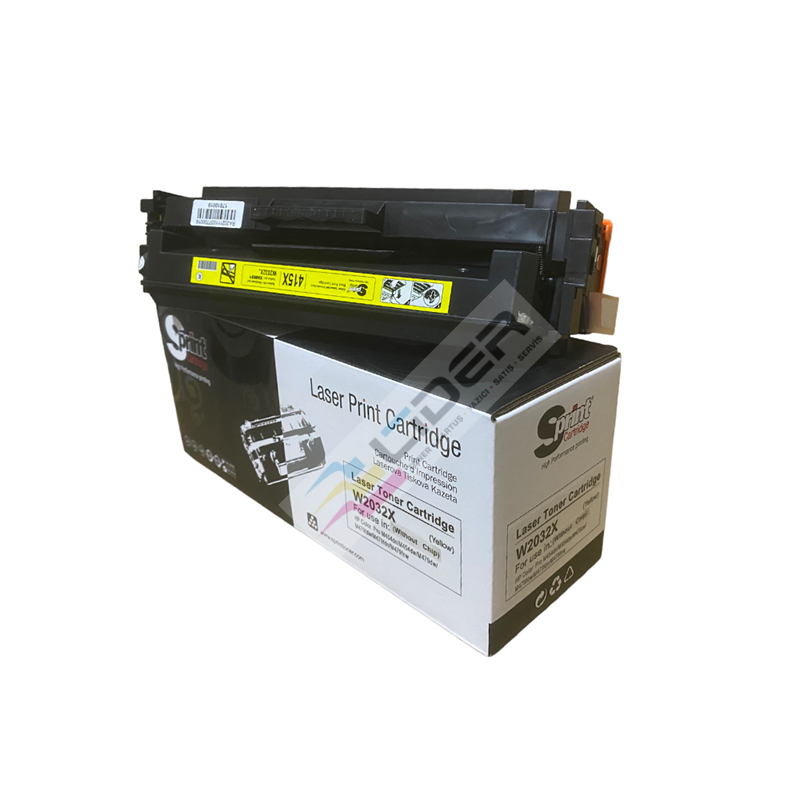 S PRINT HP  W2032X (415X) CANON CRG-055H YELLOW TONER - ÇİPSİZ⛔(6K*)