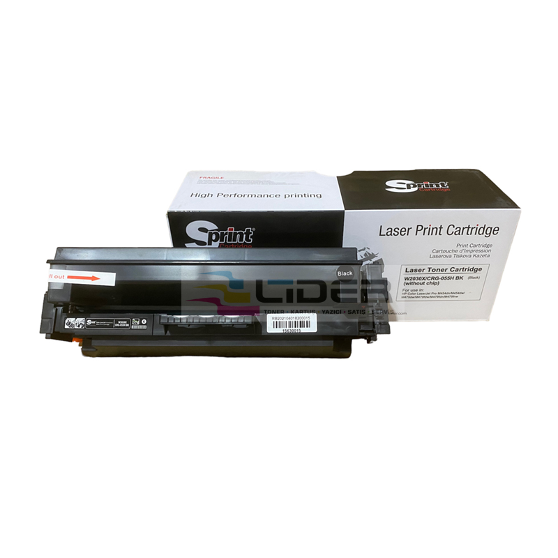 S PRINT HP W2030X (415X) CANON CRG-055H BLACK TONER - ÇİPSİZ (7.5K*)⛔