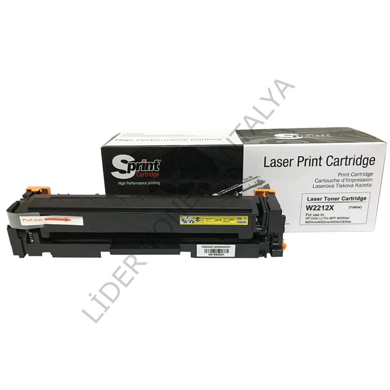 S PRINT W2212A (207A) YELLOW TONER 1,25K*  - ÇİPLİ ✅